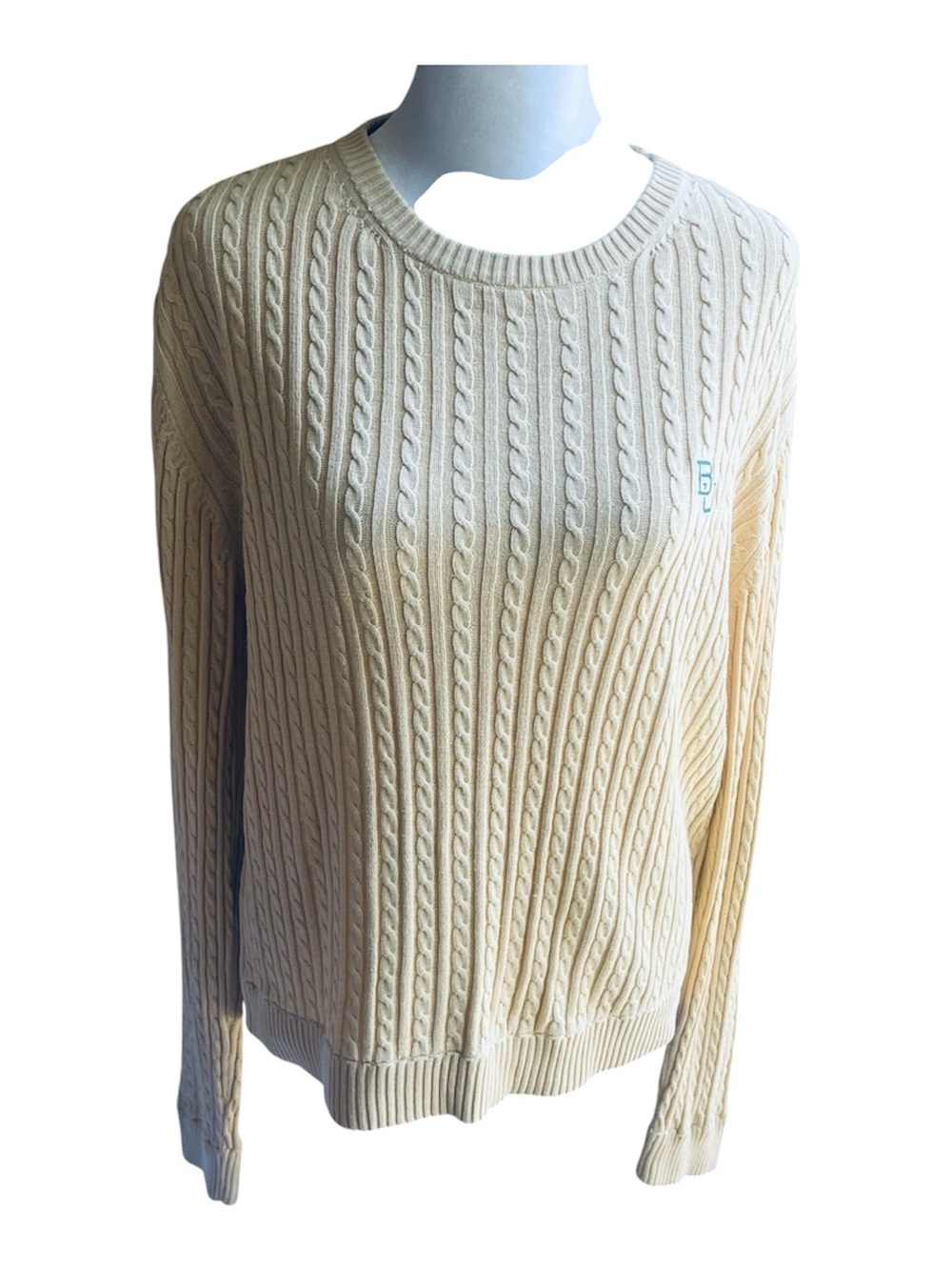 Lady Vesi Baylor University BU
Cable Knit Sweater Silk Cotton
Blend yellow L